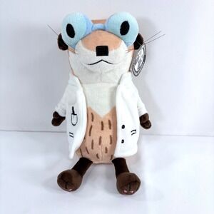 Rare Squishable Salty Sea Otter Plush Google White Lab Coat Scientist Goggles 9"